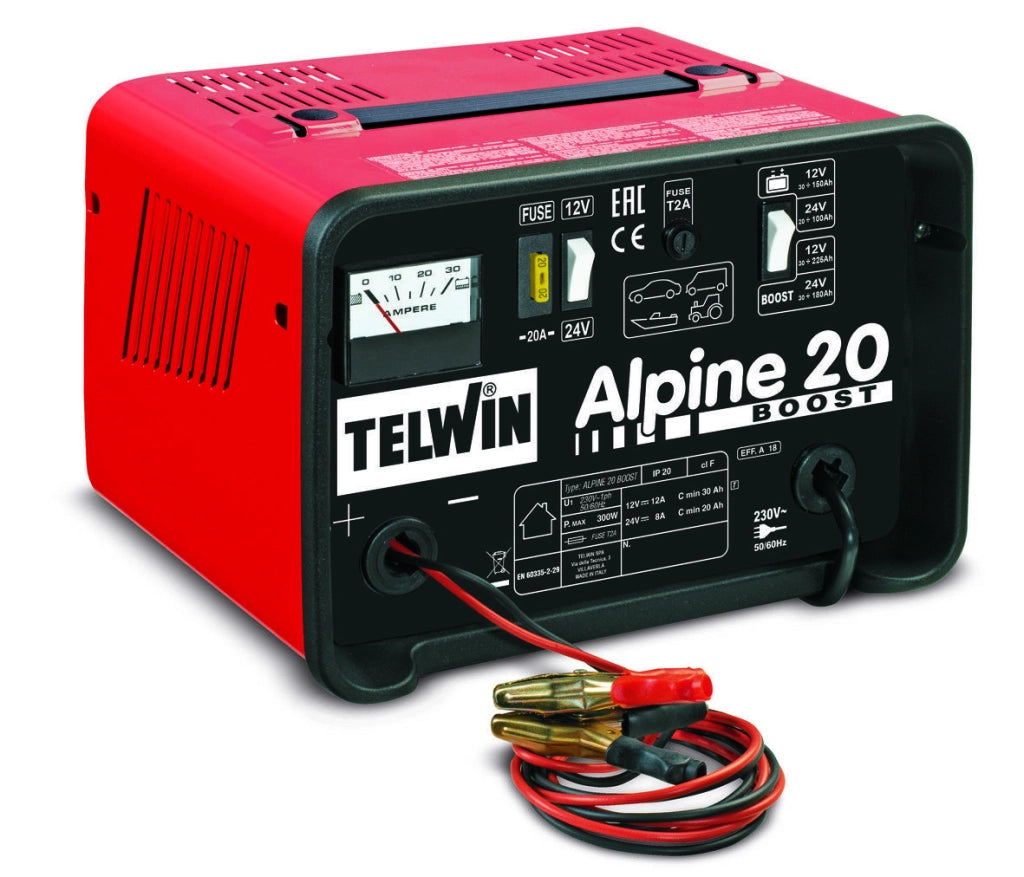 Caricabatterie portatile auto camion moto TELWIN Alpine 20 Boost Batterie WET