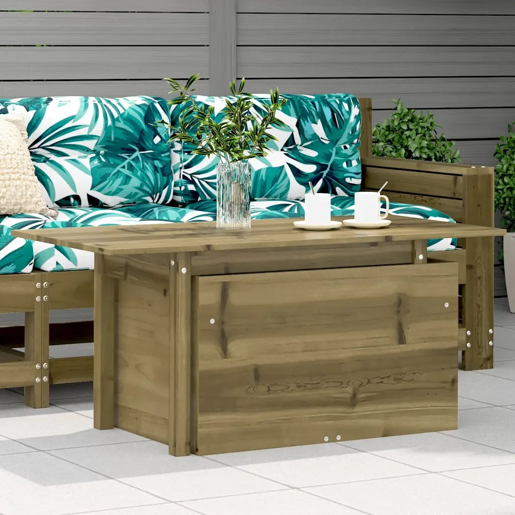 Tavolo da Giardino | Tavolino da esterno 100x50x75 cm in Legno Impregnato di Pino