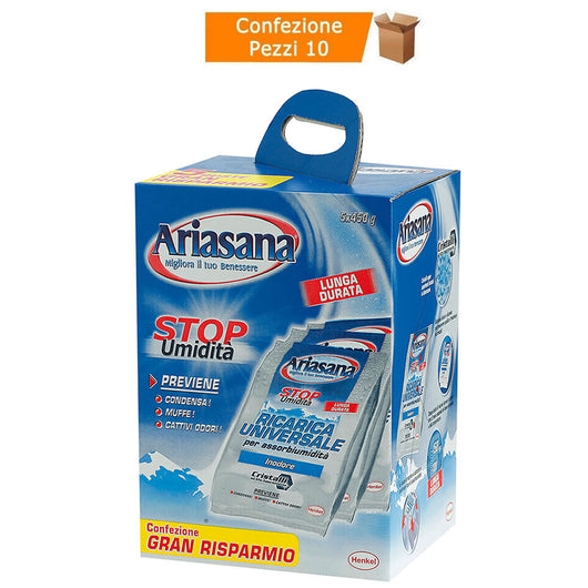 Multipack da 10 confezioni di ricarica ariasana in sali - 50 buste totali da 450 grammi ciascuna