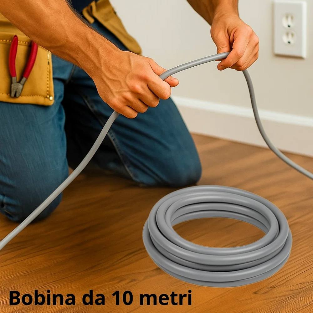 Cavo elettrico fg16or 2x6 mm² grigio 0,6/1 kv matassa 10 metri