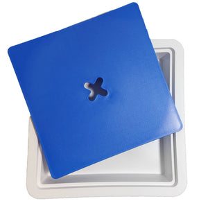 Ogomondo sgabello contenitore da bagno in resina termoplastica *** tinta blu, confezione 1