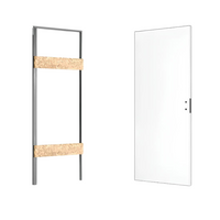 Xreverx ermetika porta battente filo muro reversibile serratura magnetica *** misure 70 x 210 cm, confezione 1