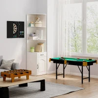 Calcio Balilla per Bambini da 6 Anni, 2 Palloni, 18 Giocatori, 69 x 37 x 24 cm, Legno Naturale