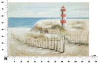 Dipinto Su Tela Faro -B- Cm 120X3.7X80