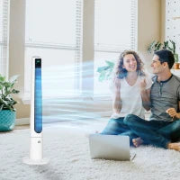 Ventilatore a Torre 50W a 3 Modalità e 3 Velocità con Timer da 12h, in ABS, Ø32x118.2 cm, Bianco