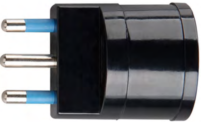 Adattatore schuko nero 16 ampere ecova