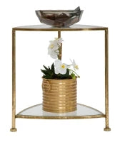 Tavolino 2 Ripiani Triangle Cm 45X45X50