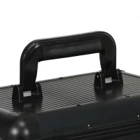 Set Poker con 600 Fiches per 12 Giocatori con Valigetta, 2 Mazzi di Carte e Tappetino, Nero