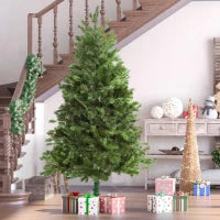 Albero di Natale Artificiale Gigante 210cm Realistico, Decorazione di Natale con 934 Rami, Base Pieghevole e Rimovibile