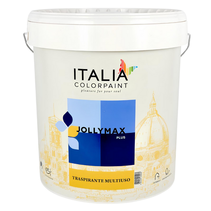 Idropittura murale traspirante multiuso bianca jollymax plus vari formati *** formato 2.5 lt, confezione 1