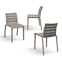 PAZZO DESIGN Sedia Brad Tortora set da 6 sedie in Polipropilene