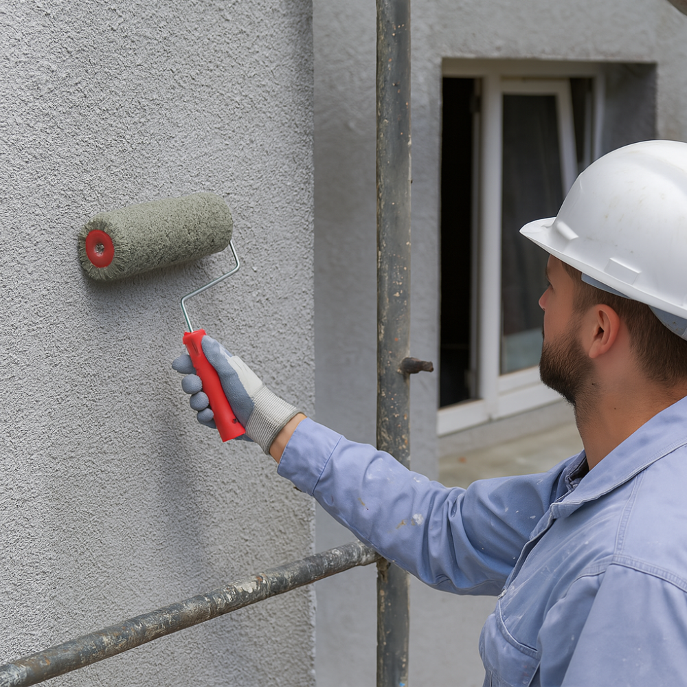 Rullo nylon poliammide verde con manico quarzi pitture minerali superfici ruvide *** misura 24 cm, confezione 1