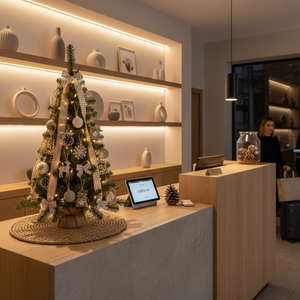 Minipino alberello di natale in pvc per spazi piccoli h 90 cm