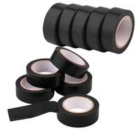 Kit nastro isolante in pvc autoestinguente multicolore per impianti sicuri *** colore nero, dimensioni 15 mm x 10 mt ...