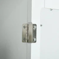 kleankin Armadio Murale per Bagno con Specchio, 1 Porta, 2 Ripiani, in MDF e Vetro, Bianco