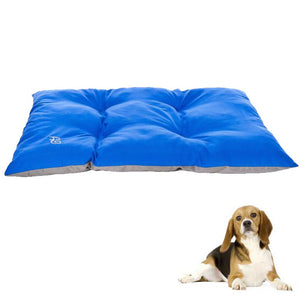 Cuscino per cani bicolor large lunghezza 105 cm colore blu-beige ferribiella