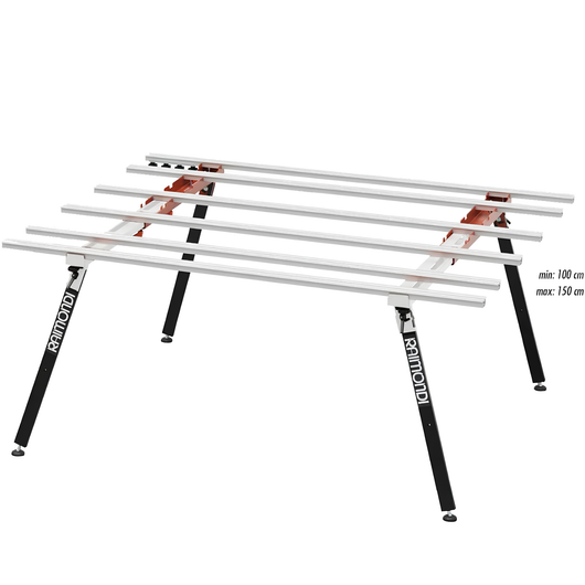 Banco lavoro larghezza variabile 180 x 100/150 cm bm 180 plus grandi lastre