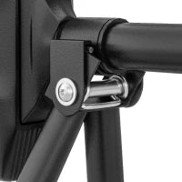 Barra per trazioni regolabile da 79 a 98 cm, barra da porta con livello integrato, struttura triangolare, fino a 225 kg, nero