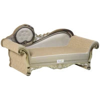 Graffiatore Cartone per Gatti in Forma di Divano con Catnip per Interno 60x29,5x29 cm Marrone