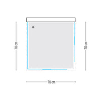Ogomondo box cabina doccia corner 3 lati cristallo temprato trasparente 70x70x70