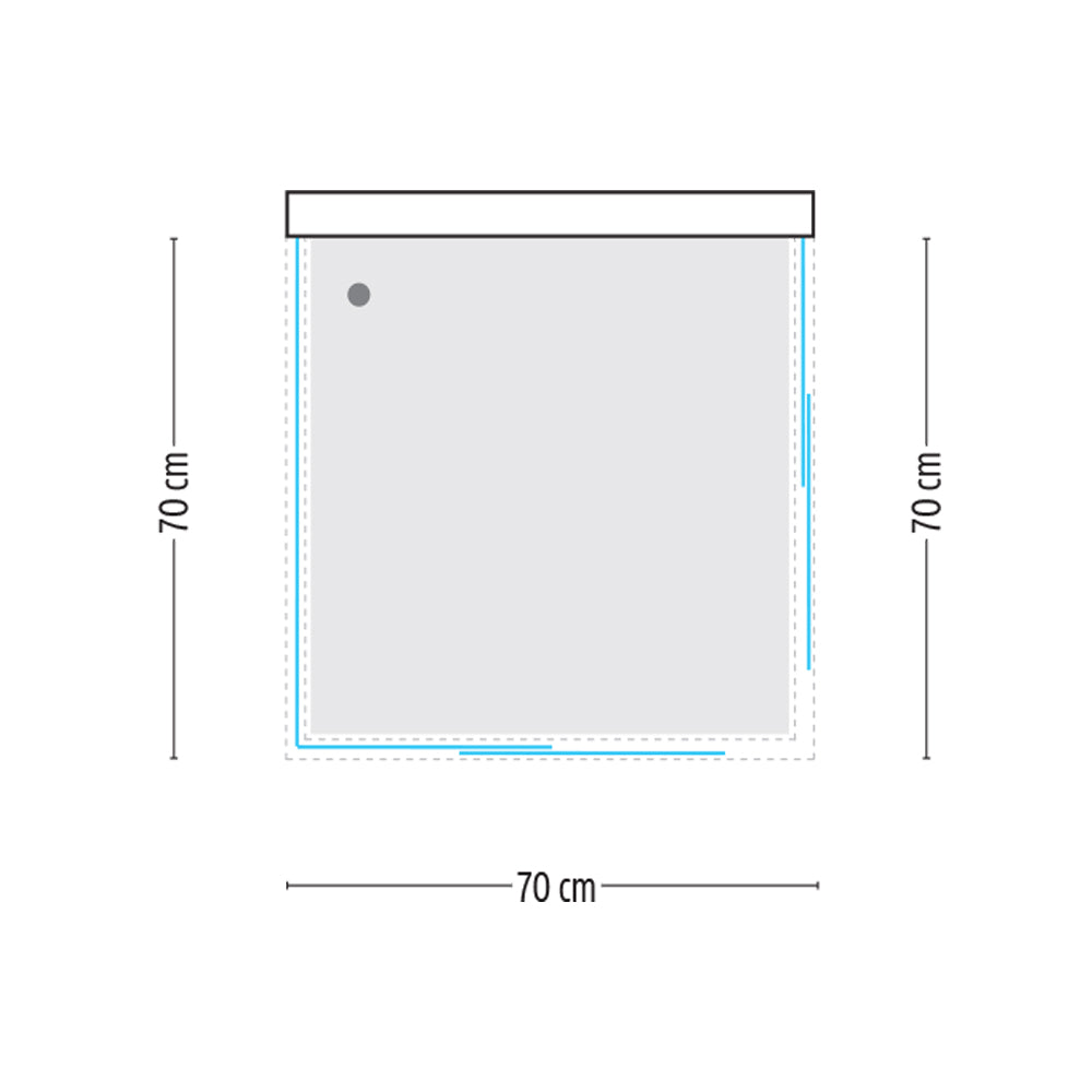 Ogomondo box cabina doccia corner 3 lati cristallo temprato trasparente 70x70x70