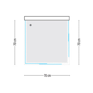 Ogomondo box cabina doccia corner 3 lati cristallo temprato trasparente 70x70x70