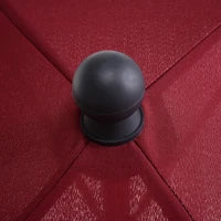 Ombrellone da Giardino Rettangolare e Regolabile con Palo in Alluminio, 2x1.3x2.5 m, Rosso Vino