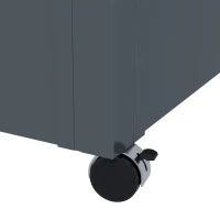 Baule da Esterno da 311L con Serratura e 2 Maniglie, in Acciaio Zincato, 120x62x66 cm, Grigio Scuro