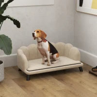 Divano per Cane, Letto per Cane o Gatto, Design Contemporaneo a Conchiglia, Cuscino Morbido in Velluto, 98L x 60P x 35H cm, Verde