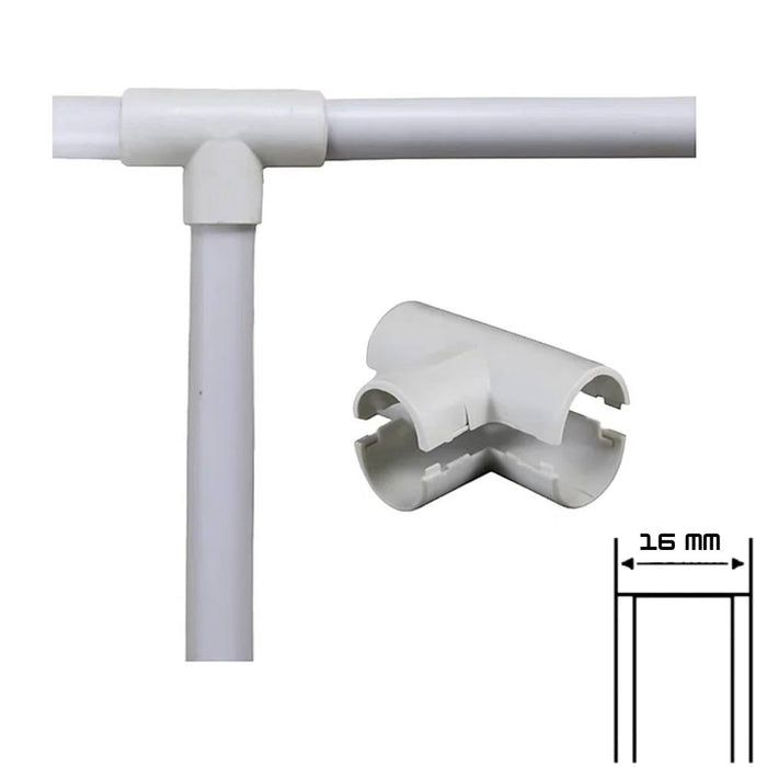 Giunto a t ispezionabile faeg in tecnopolimero per tubi rigidi 16 mm ip40