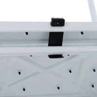 Scala a Gradini per la Casa, Scala Pieghevole con Supporto per Attrezzi, Corrimano, 50 x 83 x 155 cm, Nero, Argento