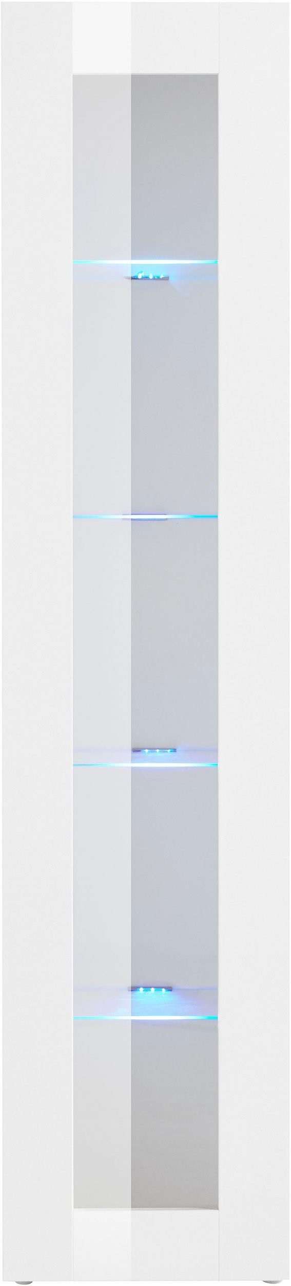 Mobile Vetrina MARUSKA L 40 x H 180 x P 30 cm colore bianco lucido