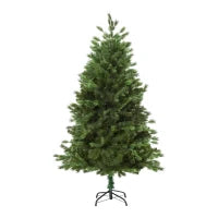 Albero di Natale Artificiale Gigante 150cm Realistico, Decorazione di Natale con 440 Rami, Base Pieghevole e Rimovibile