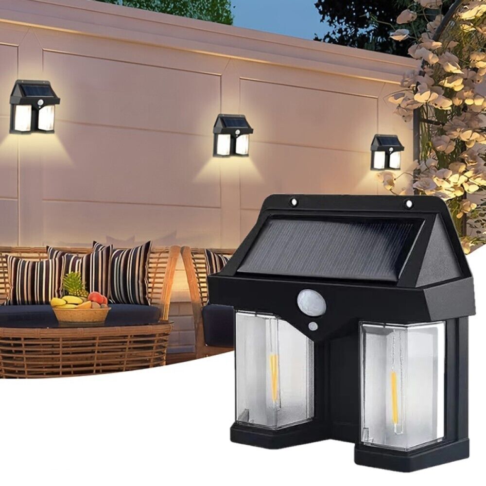 4PZ Lampada luce faretto solare faro esterno sensore movimento luce calda CL-228