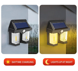 4PZ Lampada luce faretto solare faro esterno sensore movimento luce calda CL-228