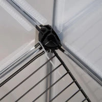 Recinto per Animali Modulabile con Pannelli 35x35 cm e Accessori, in Acciaio e PP, 140x70x70 cm, Nero