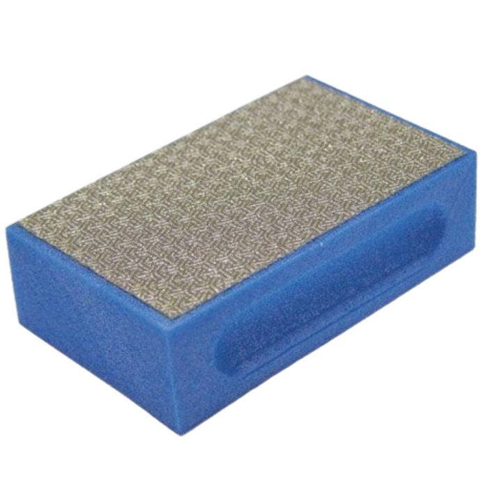 Tampone diamantato abrasivo 55x90 mm smussatura rifinitura bordi spigoli *** colore- blu, confezione 1
