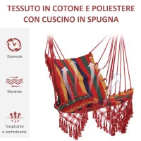 Amaca Sedia Sospesa in Poliestere, Colorata, 100x60x100cm