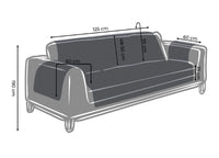 Copridivano/poltrona Imbottito Trapuntato Antimacchia Sofà Cover Impermeabile - 2 Posti - Marrone-Beige