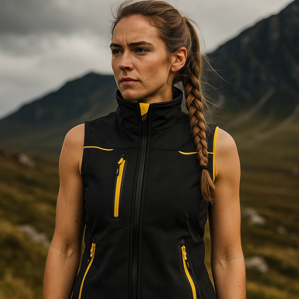 Gilet softshell donna impermeabile traspirante universe colore black carbon upower