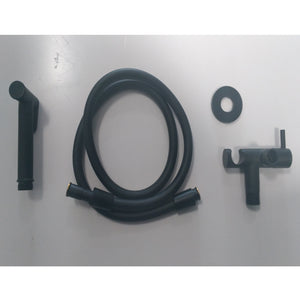 Kit idroscopino nero tondo doccetta per wc portatile shut-off monogetto con leva