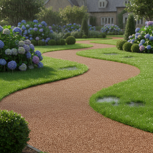 Pavimento drenante fai da te ciottoli in marmo e resina rosso verona 15,750 kg