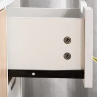 Mobile Multiuso in Legno con Cassetto e Armadietti in Stile Nordico, 90x30x72cm