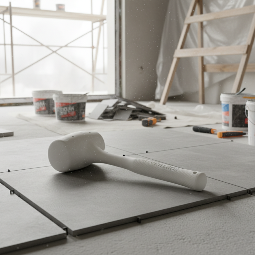 Martello battipiastrelle in gomma antirimbalzo per posa 1000 gr.