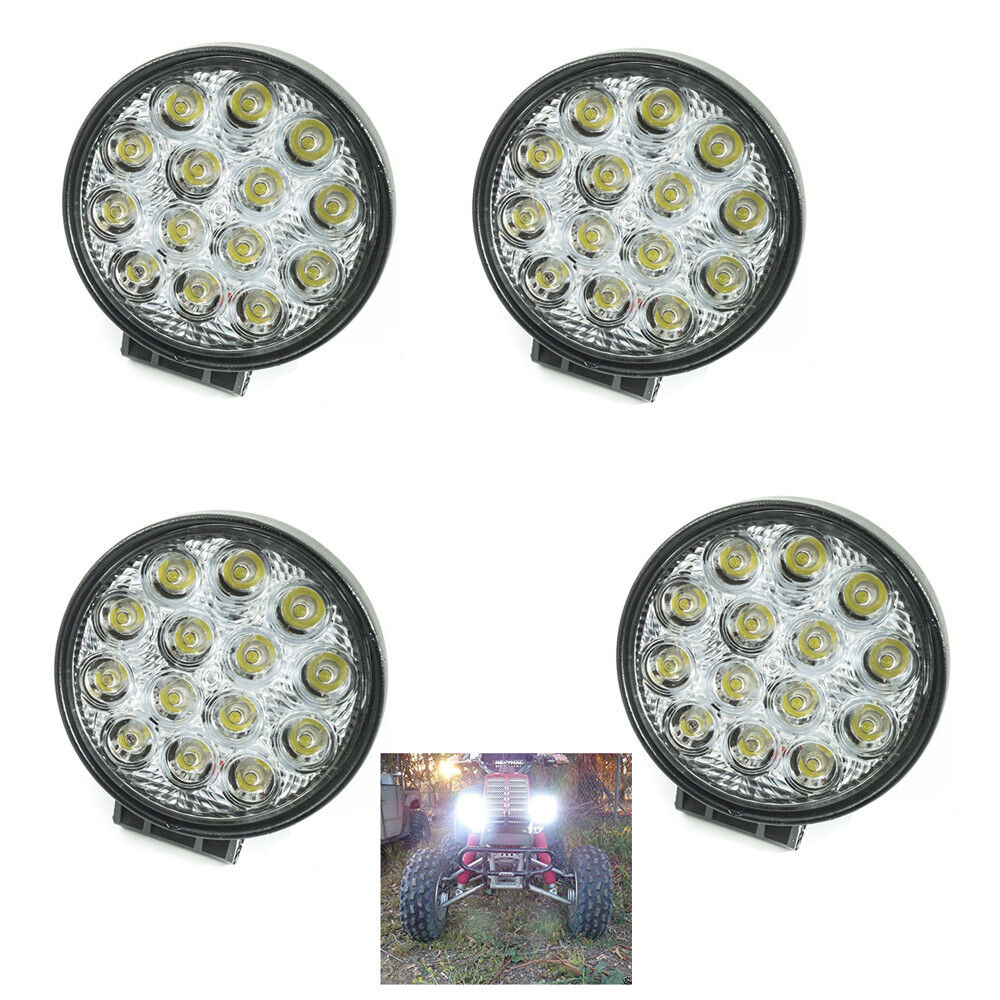 4X 42W LED LUCE FARO LAMPADA DA LAVORO FARETTO AUTO BARCA CAMION KLW SUV 12V 24V