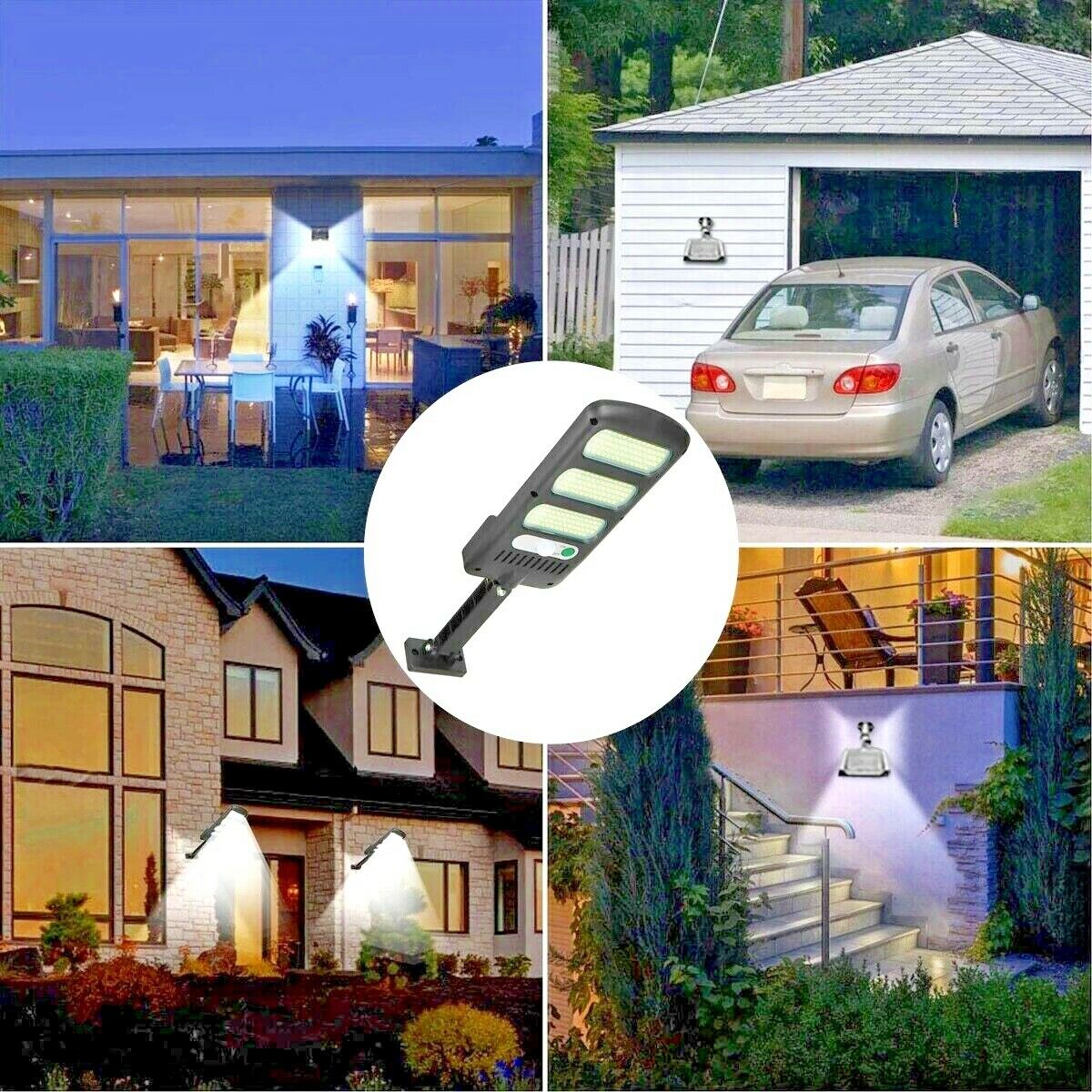 4X lampione stradale pannello solare fotovoltaico sensore di movimento 213 LED