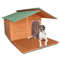 CUCCIA IN LEGNO DA ESTERNO MODELLO 4XL GIGANTE DAVANZALE E PENSILINA CON "TENDINA OMAGGIO" L.150 x P.190 x H.115