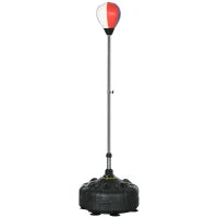 Punching Ball da Terra con Base Riempibile e Ventose, Altezza Regolabile da 147-165 cm, Nero