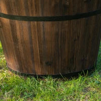 Set di 3 Vasi Secchielli per Piante Fiori , Set Vasi da Esterno in Legno di Diverse Dimensioni