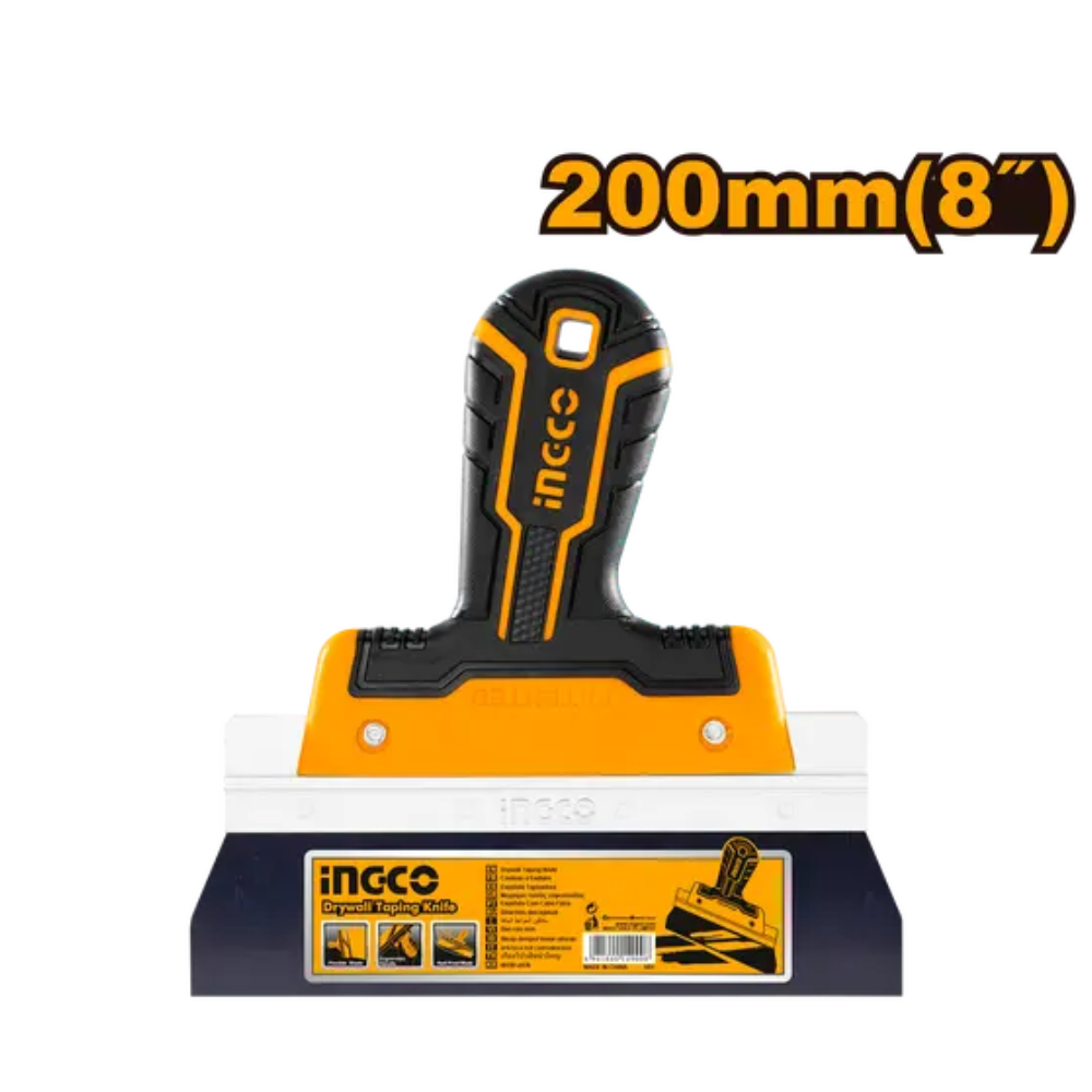 Spatola larga alluminio lama inox 200mm finitura nastro cartongesso professionale